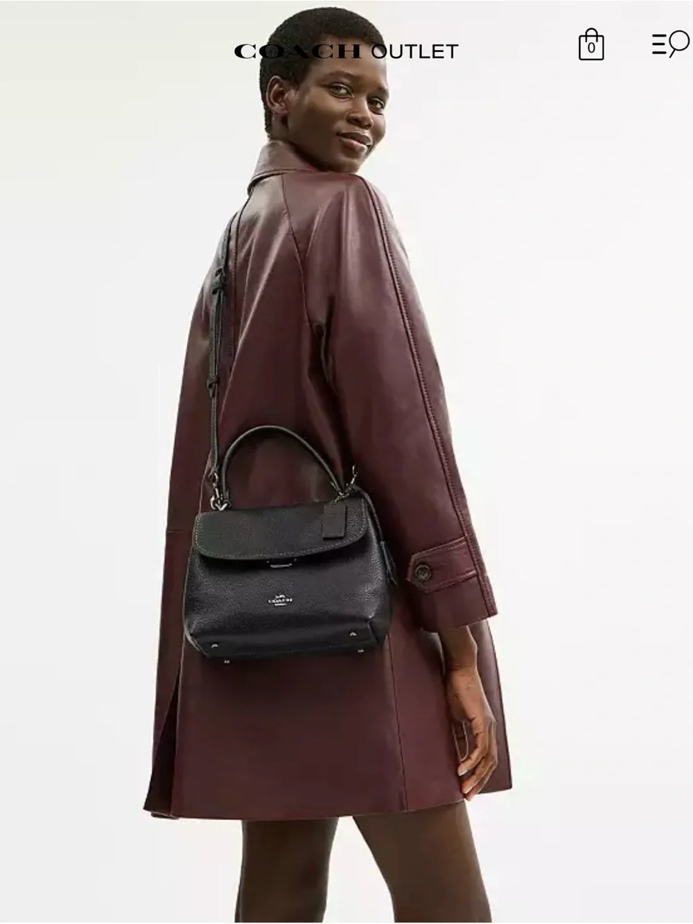 Coach Black Pebbled Leather Satchel